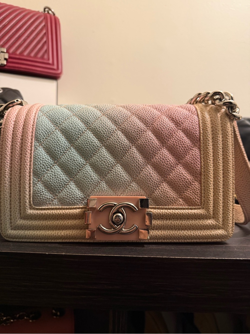 Authentic Chanel Mini 🌈 Boy Bag 👜